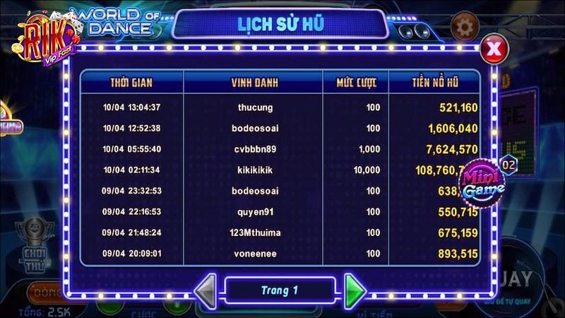 Luật chơi World of dance