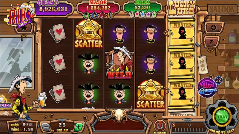 Quay hũ Slot Lucky Luke cực đã tải cổng game Rikvip