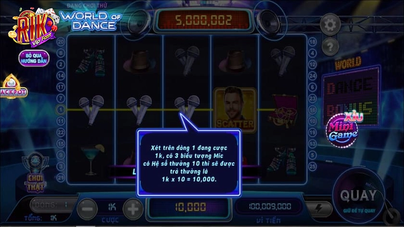 Quay hũ Slot World Of Dance tại cổng game Rikvip
