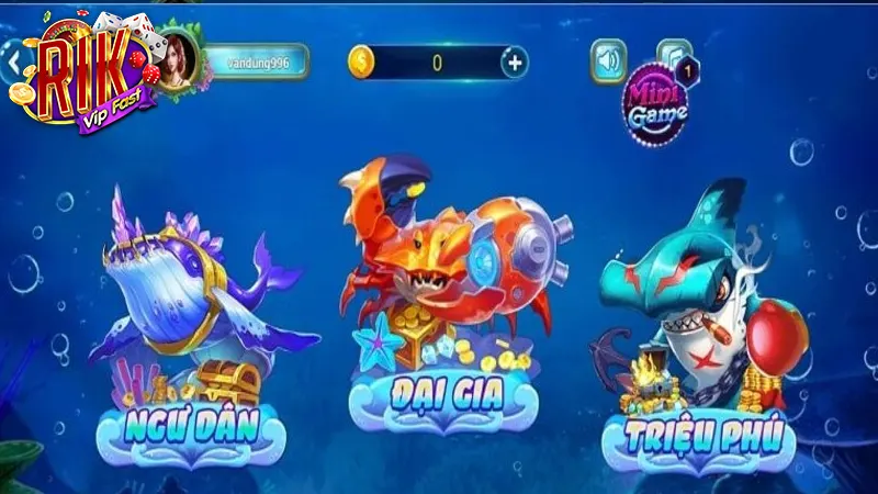 Chia sẻ các bước chơi game bắn cá tại cổng game Rikvip