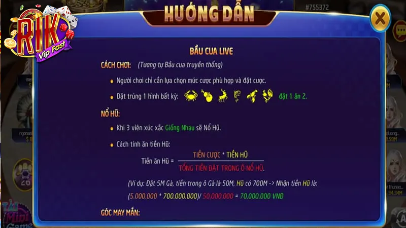 Tham khảo luật trước khi chơi bầu cua live