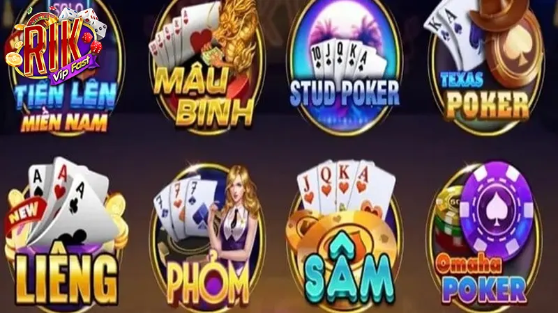 Tổng hợp các siêu phẩm game bài tại Rikvip 