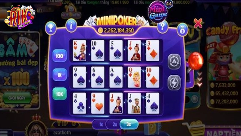 Chiến thuật chơi mini poker chiến thắng lớn từ Rikvip