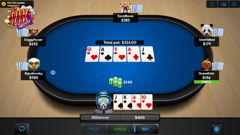 Chơi game Omaha poker dựa trên số vốn mà mình có thể chịu mất